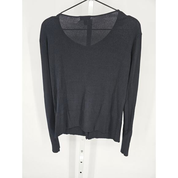 Vintage Conrad C Womens Sz M Lightweight Cardigan Sweater Beaded Floral Black - Picture 4 of 4